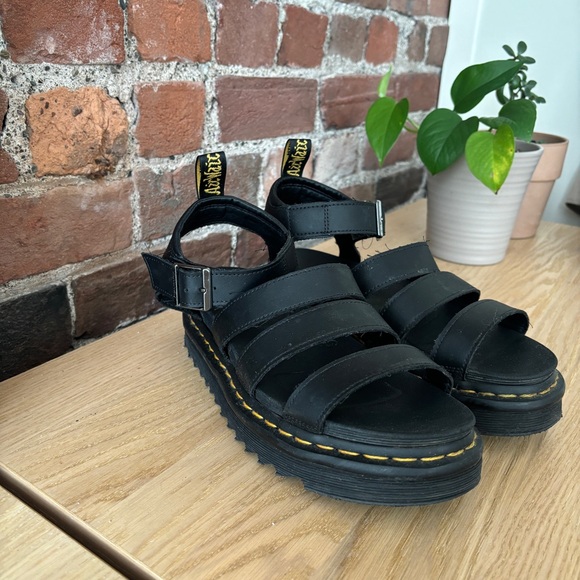 Dr.Martens Blaire Hydro Platform Sandals Leather Strap - Picture 3 of 7